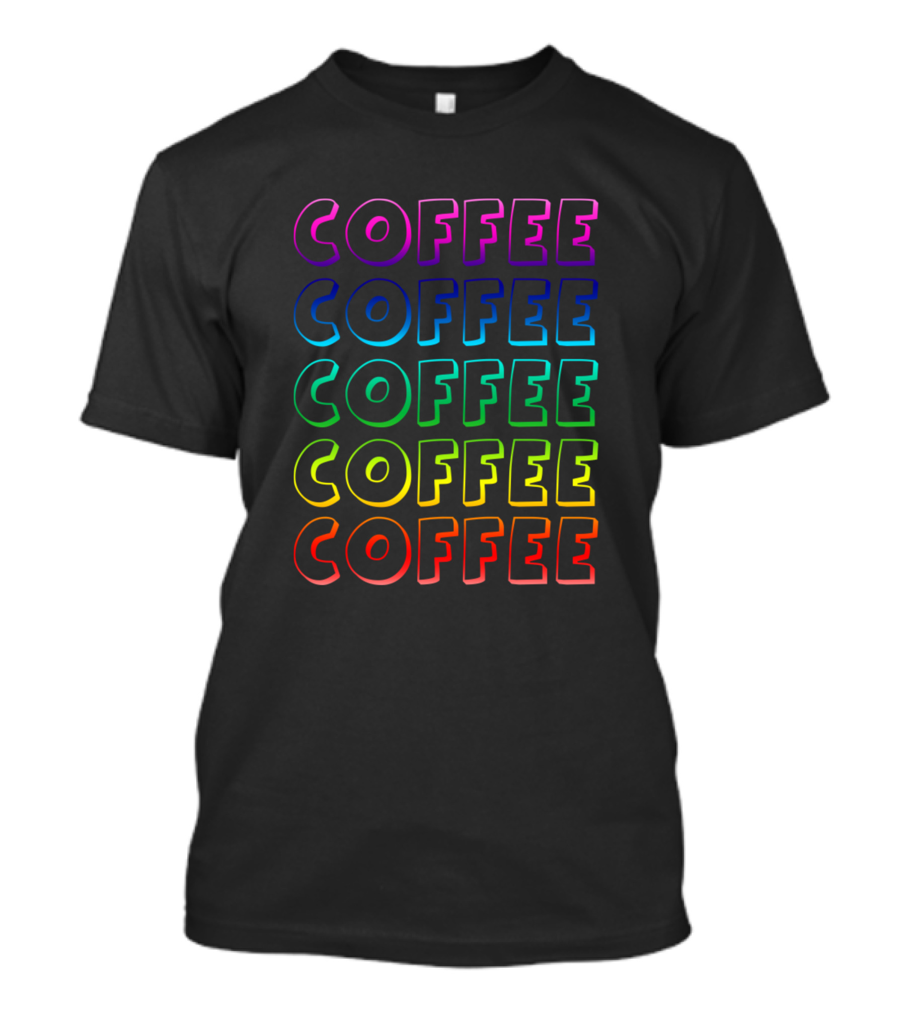Colorful Retro Coffee Lovers T-Shirt