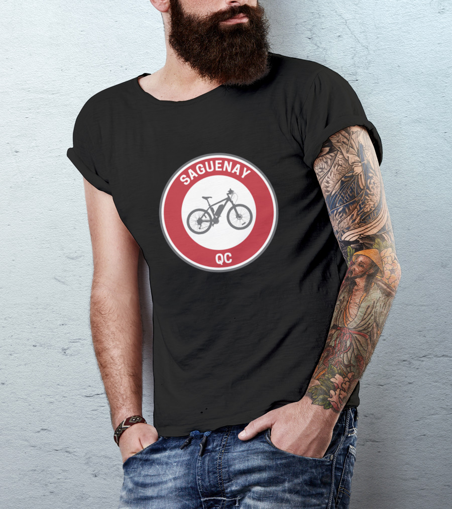 Saguenay Quebec Bicycle Badge Vintage T-Shirt