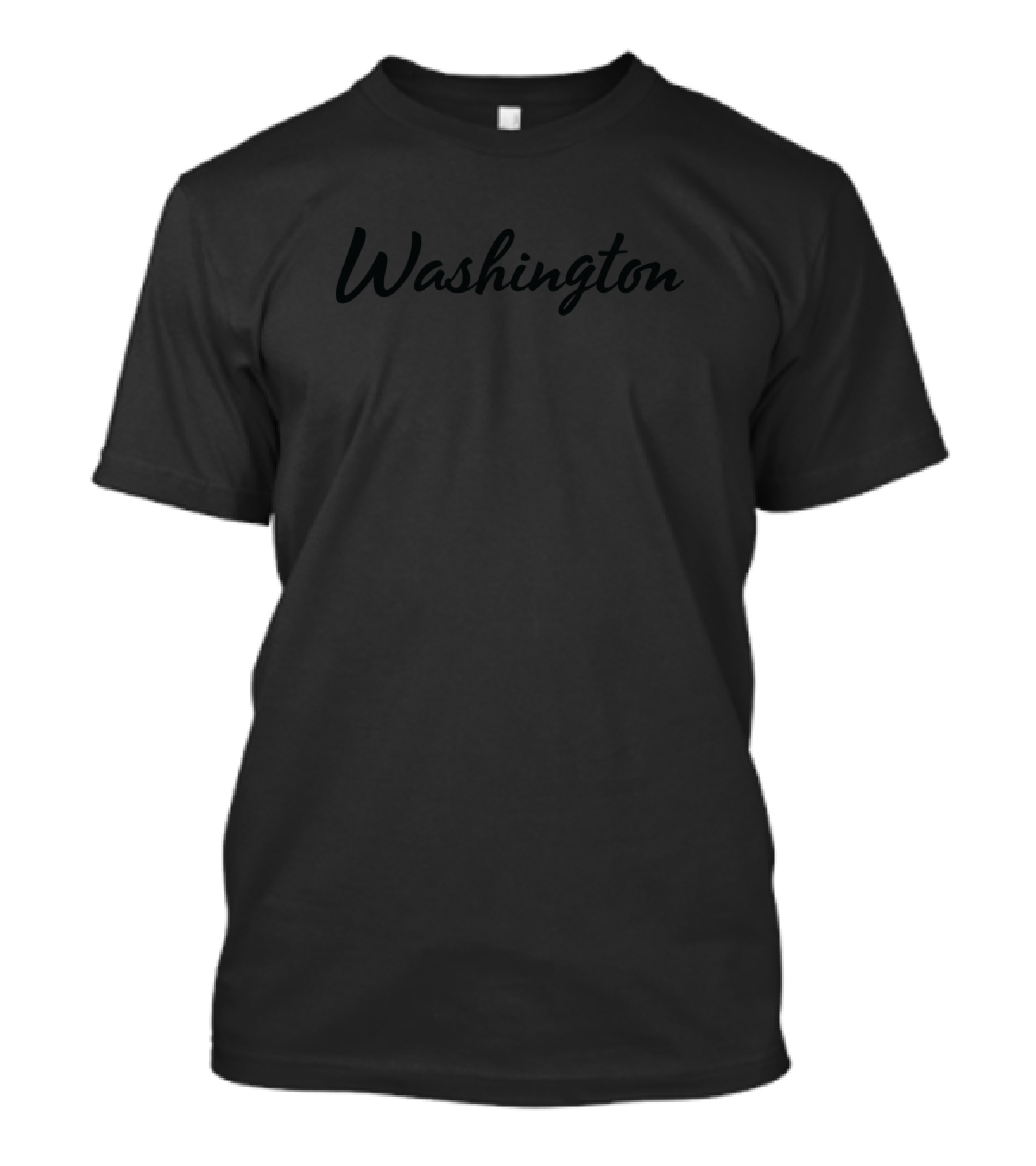 Washington Script Black T-Shirt