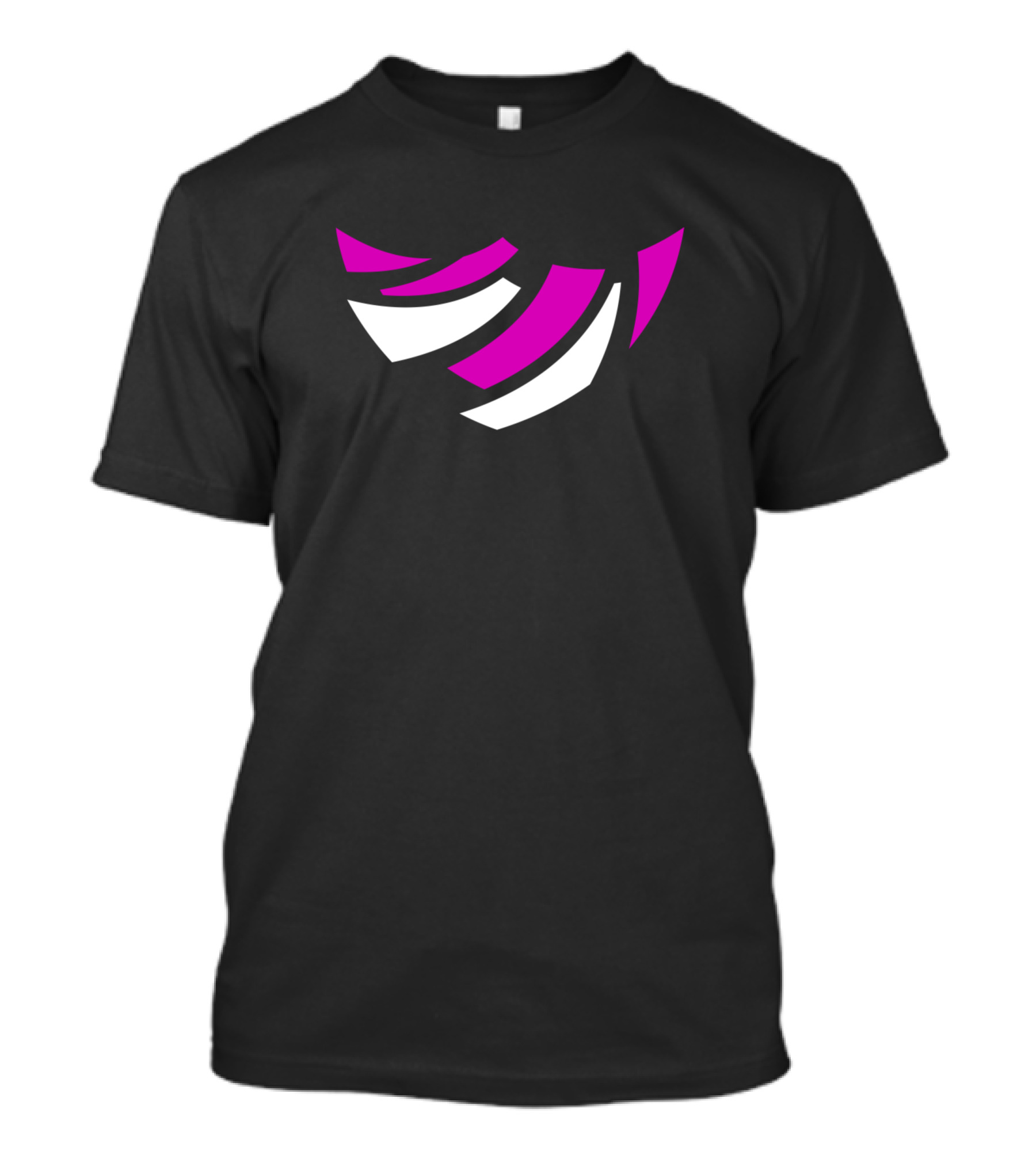 Wear Mask Abstract Pink And White Stripes T-Shirt