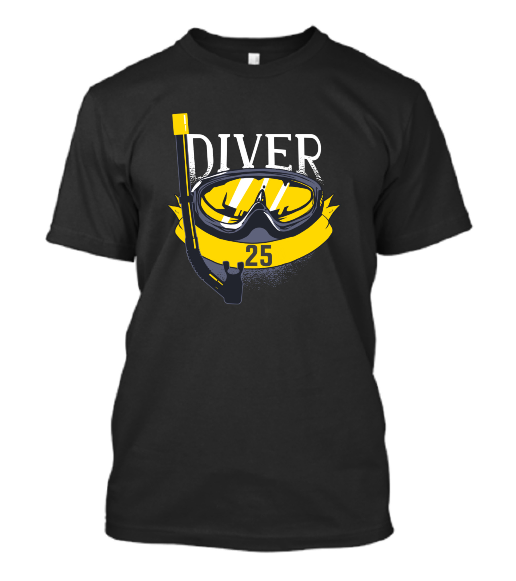 Diver 25 Scuba Diving Birthday Mask Snorkel T-Shirt