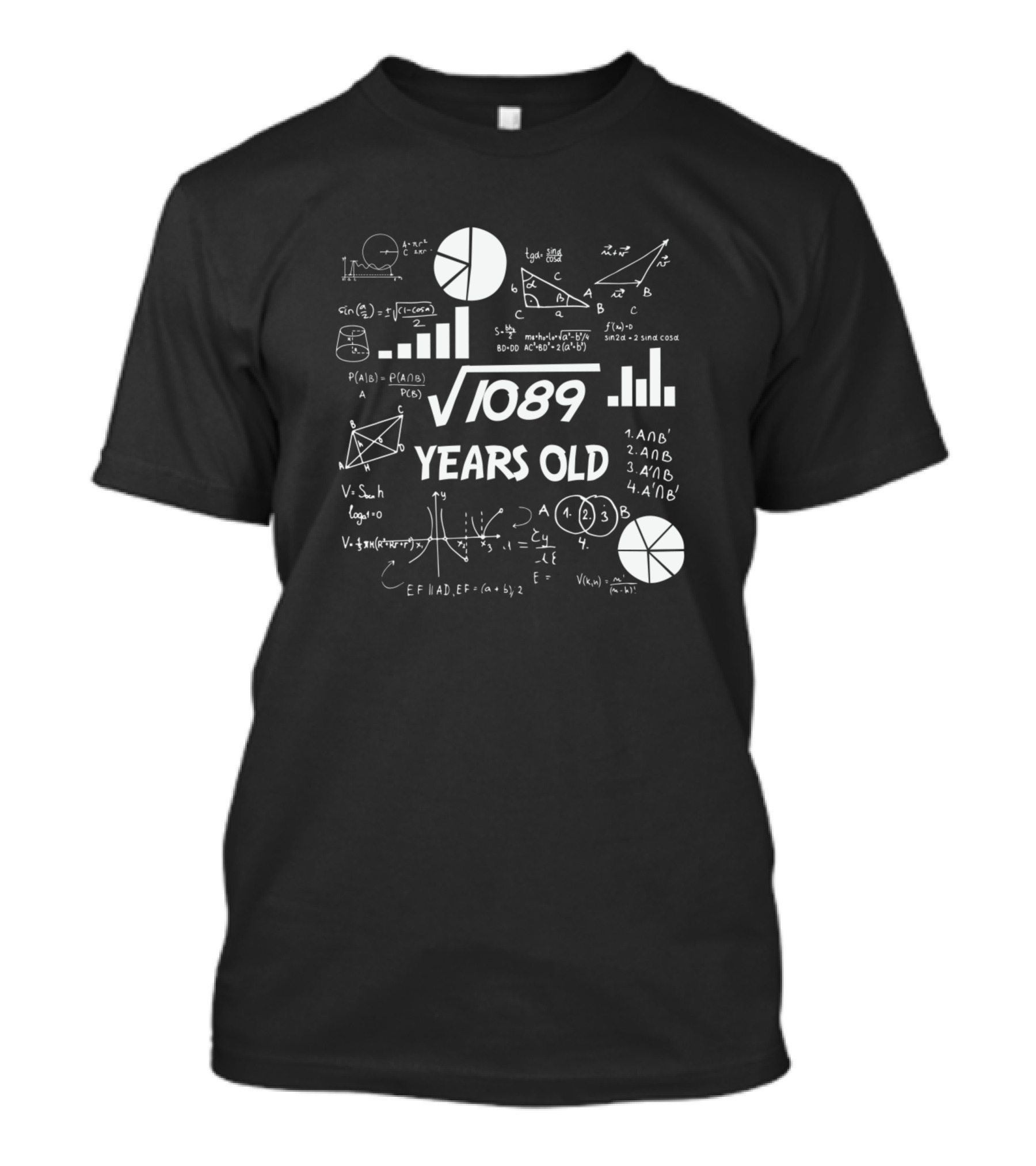 33rd Birthday Math Love Square Root 1089 Years Old T-Shirt