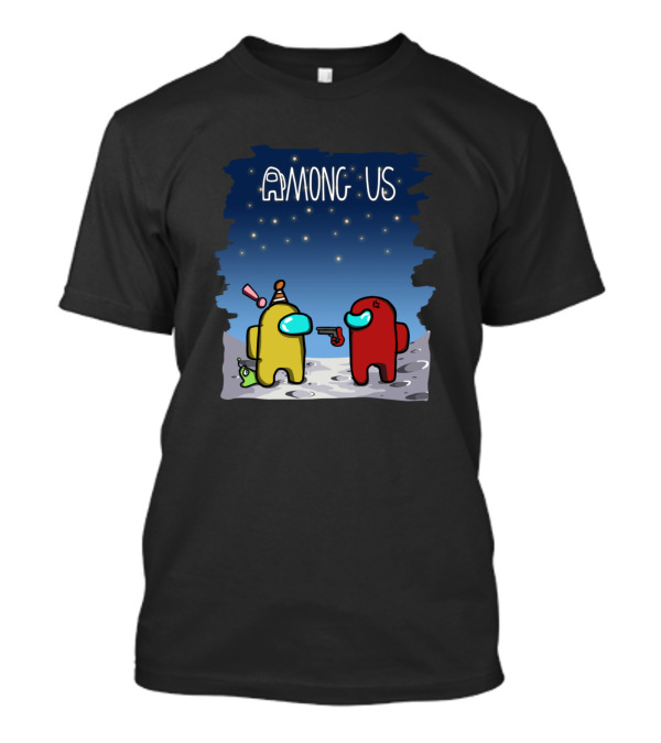 Among Us Space Crewmates Confrontation Under Starry Sky T-Shirt