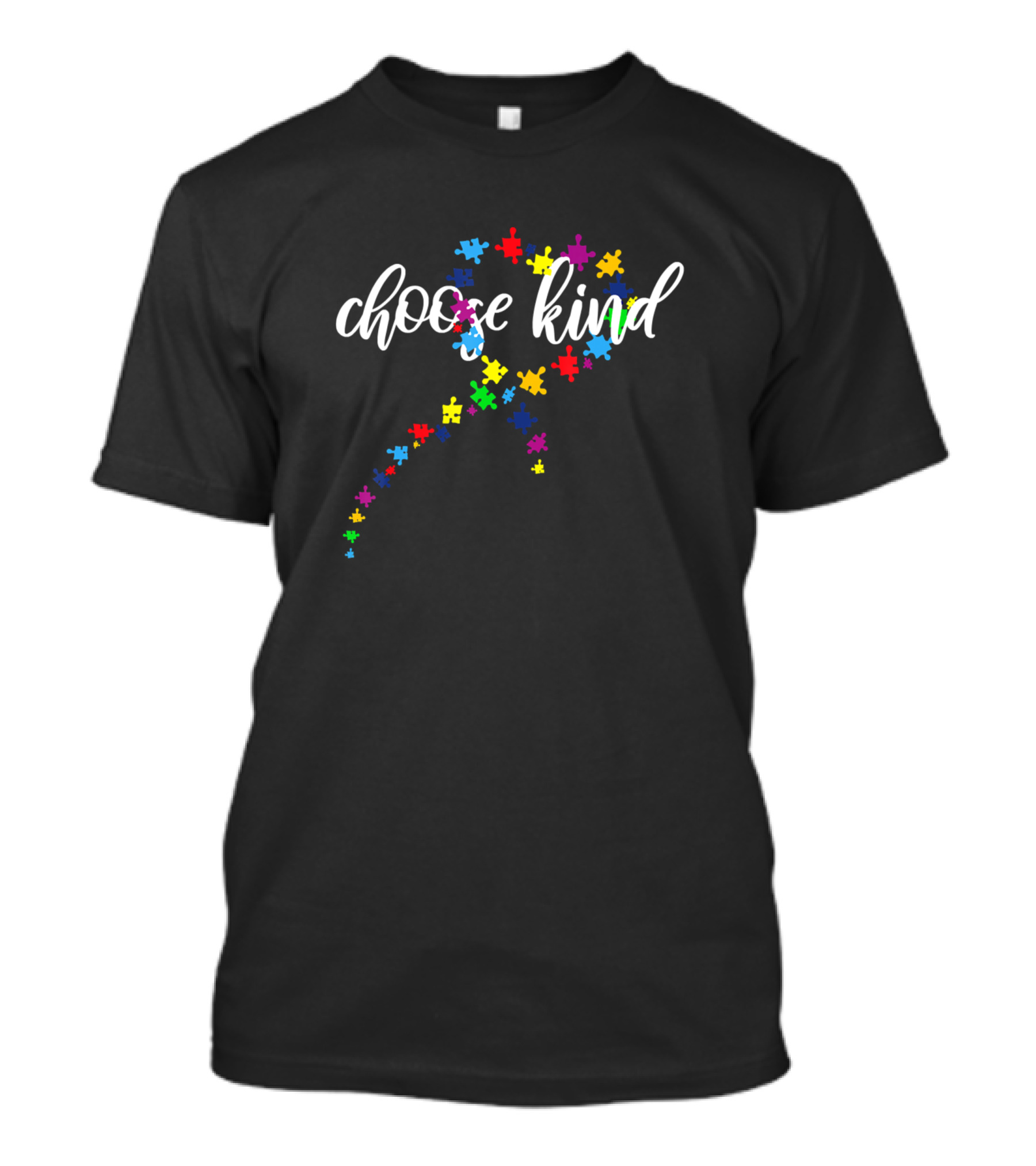 Choose Kind Autism Awareness Day Heart Puzzle Pieces T-Shirt