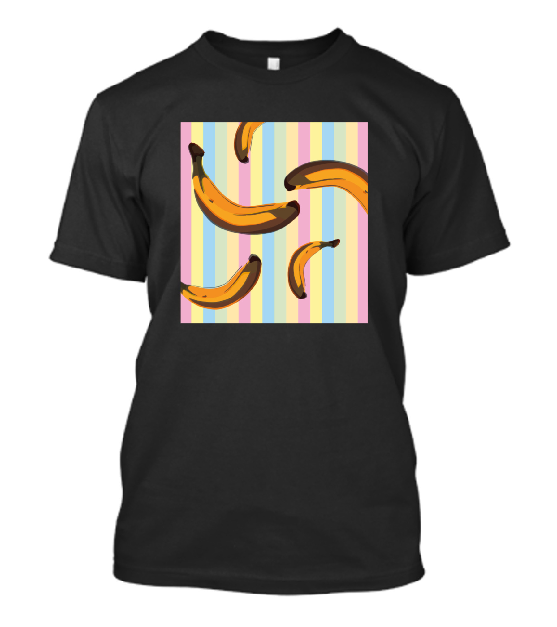 Banana Pop Striped Pastel Vibes T-Shirt