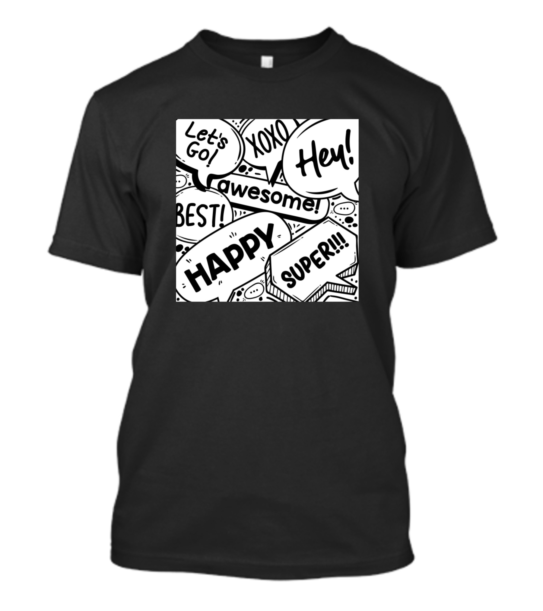 Comic Book Humor Super Happy Awesome Bubble Mask T-Shirt