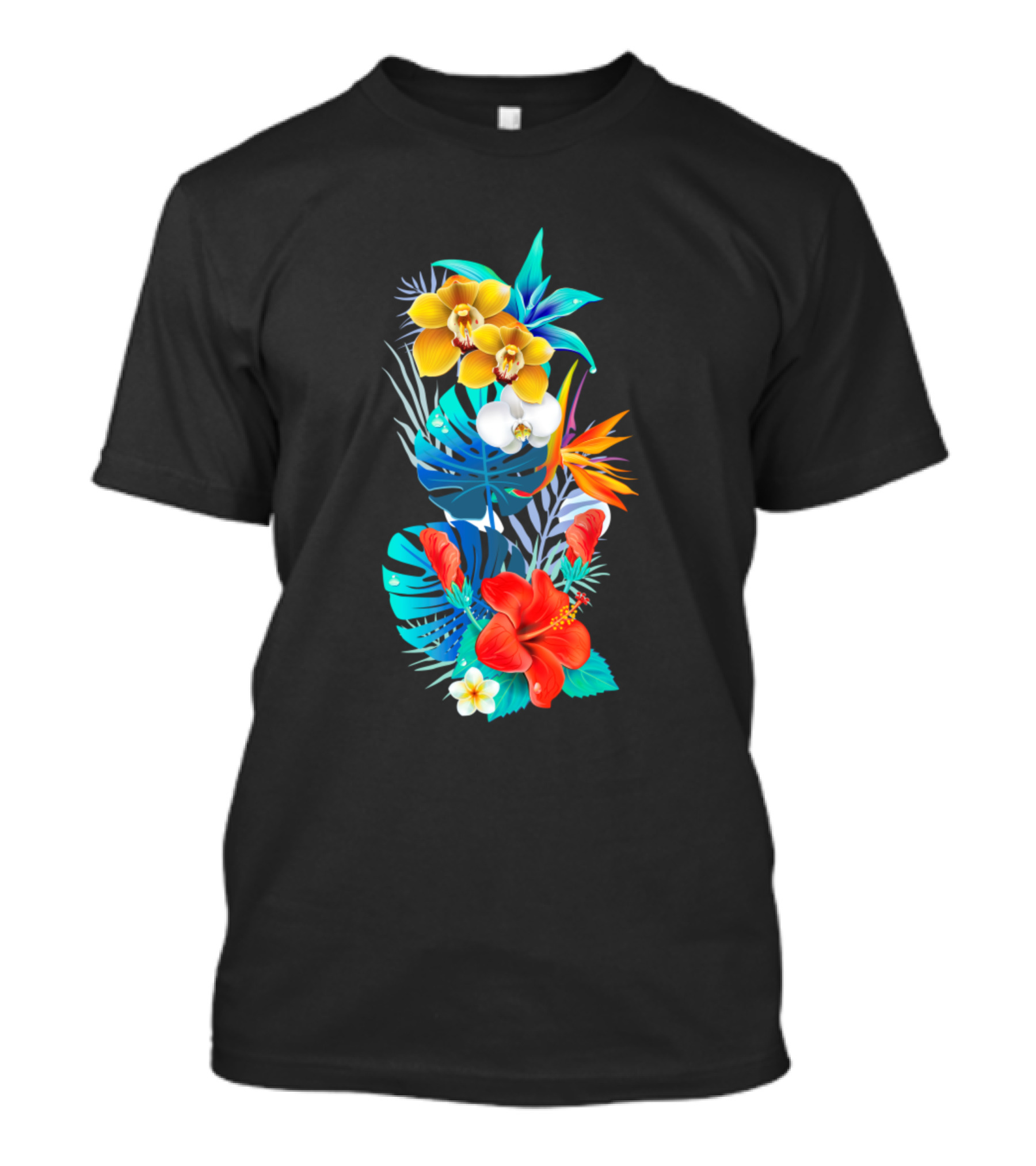 Hawaiian Botanical Exotic Floral Paradise T-Shirt