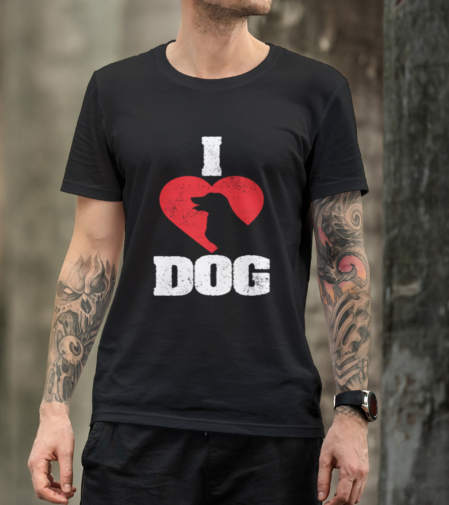 I Love Dog Labrador Heart T-Shirt