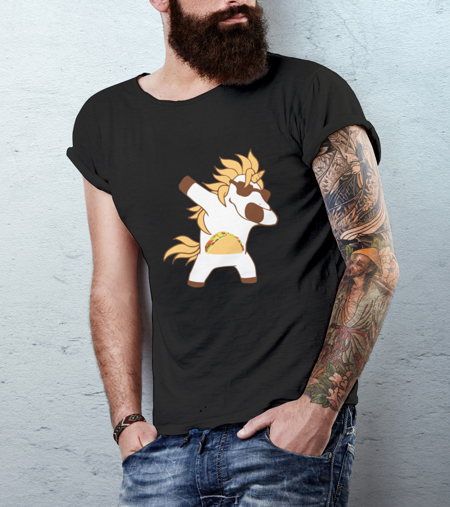 Taco Unicorn Dabbing Funny Cinco De Mayo T-Shirt