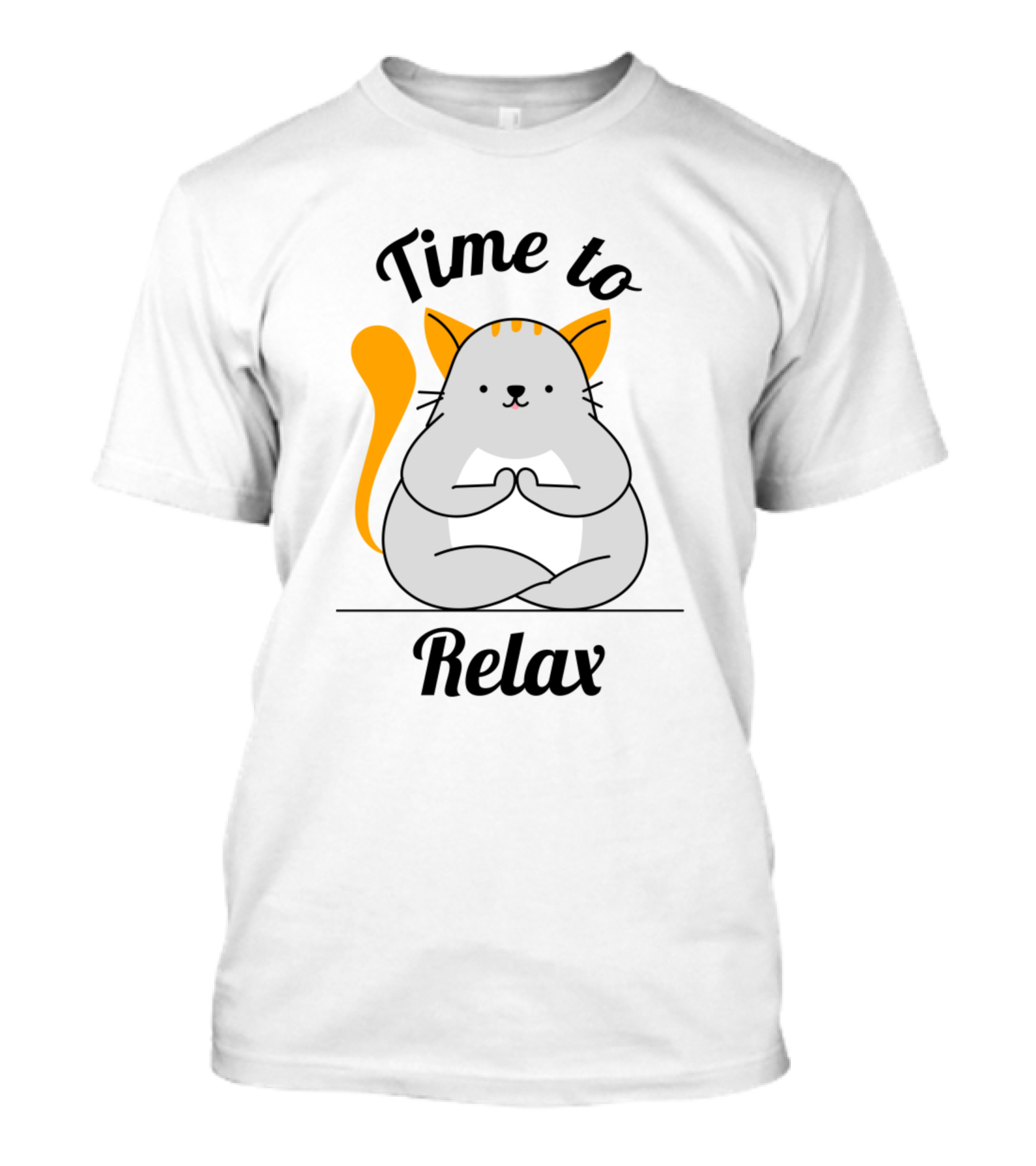 Time To Relax Cat Yoga Pose Relaxation T-Shirt