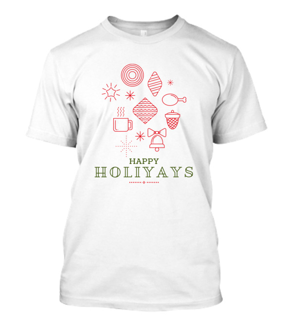 Happy Holiyays Season's Greetings With Holiday Symbols T-Shirt