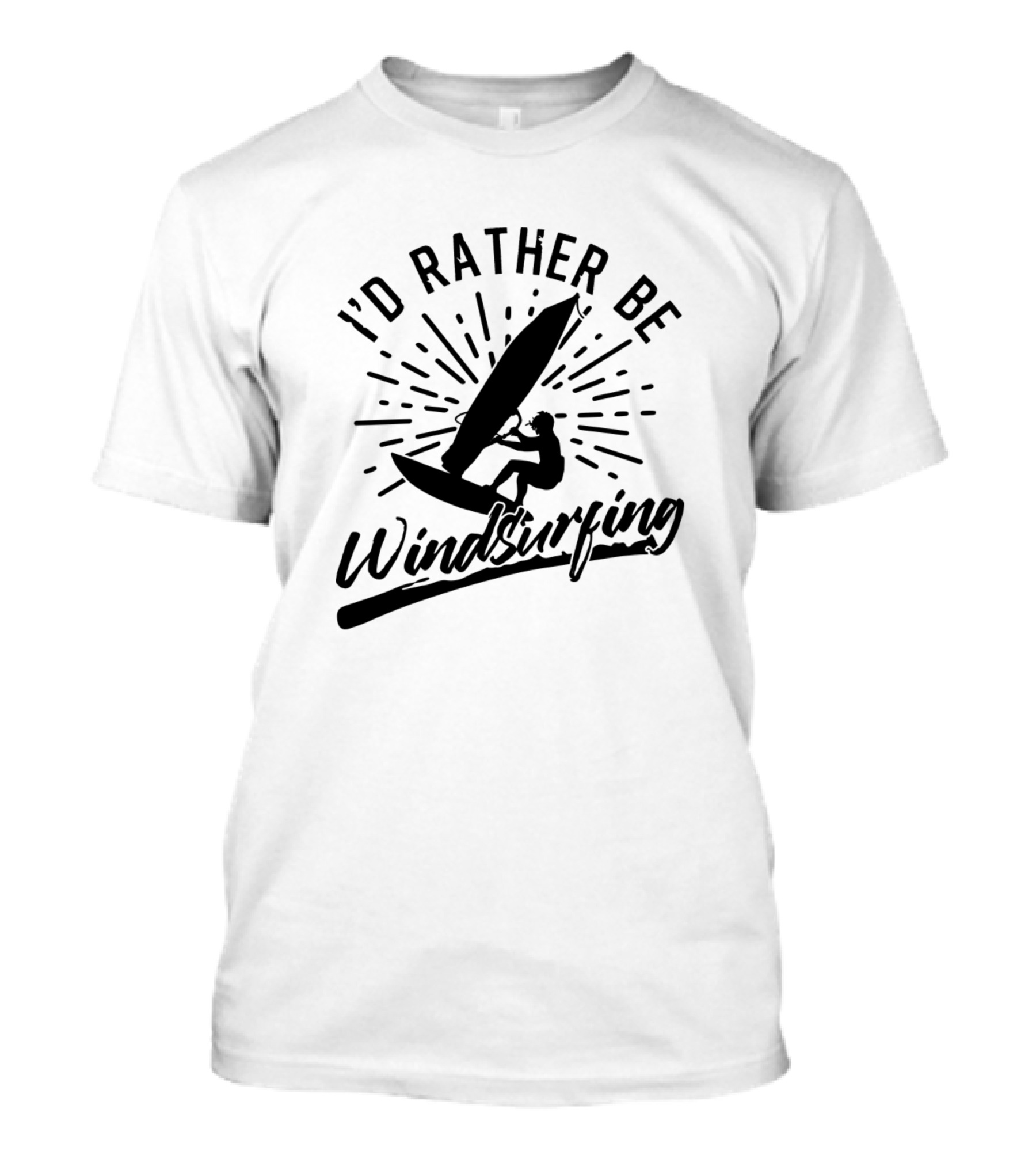 I'd Rather Be Windsurfing Vibrant Enthusiast Adventure T-Shirt