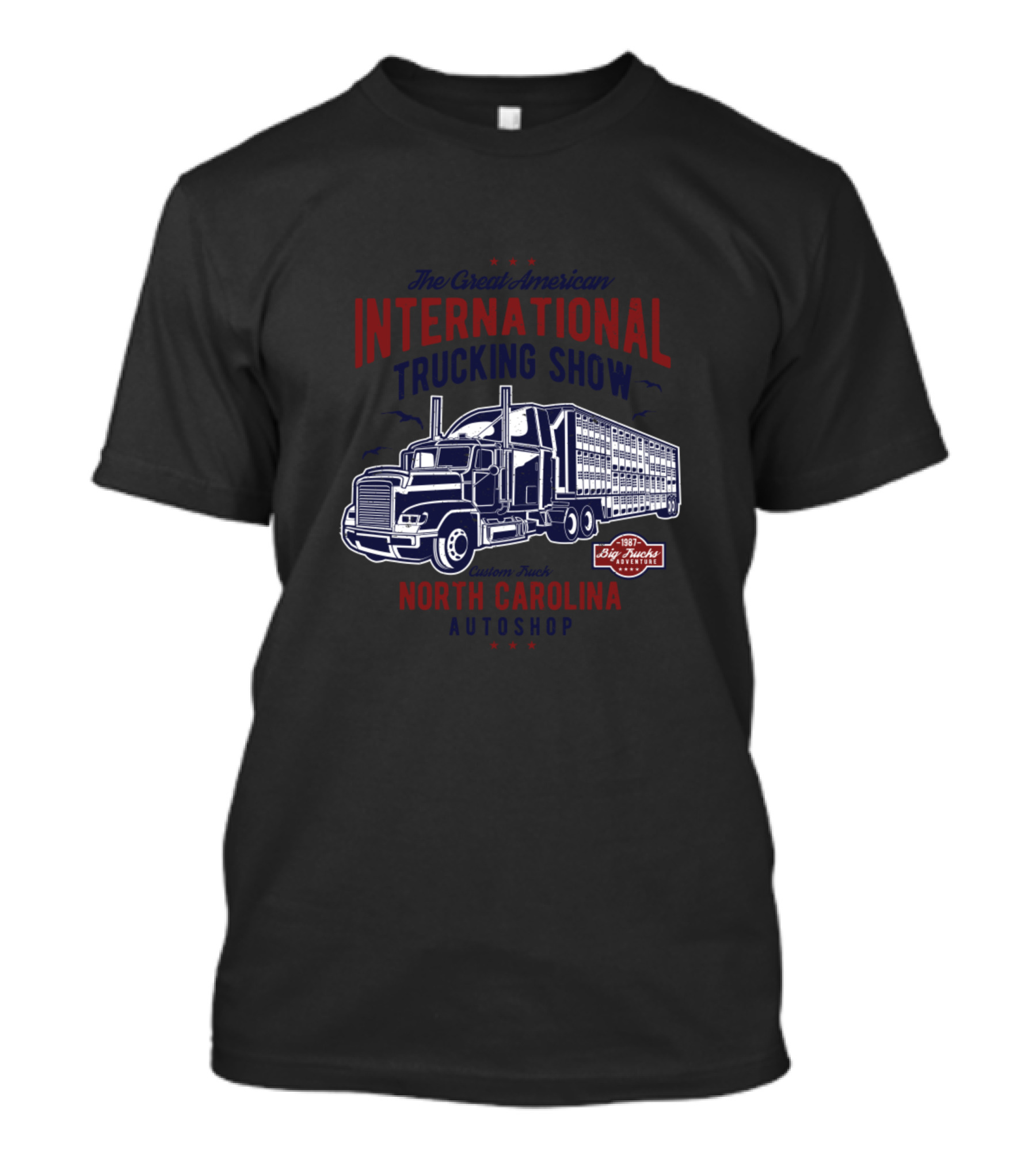 The Great American International Trucking Show North Carolina Autoshop 1982 Big Trucks T-Shirt