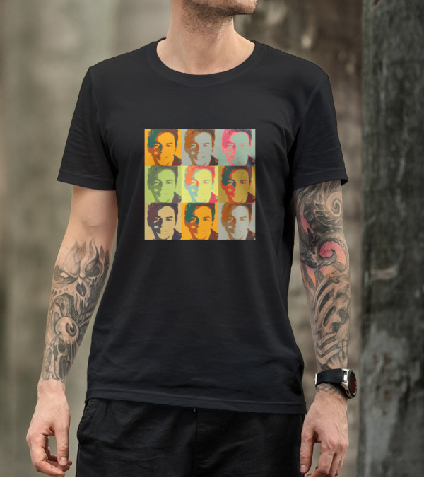 Johnny Mathis Pop Art Multicolor Portrait Squares T-Shirt