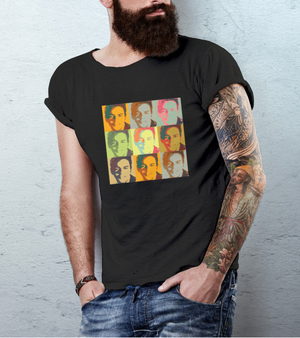 Johnny Mathis Pop Art Multicolor Portrait Squares T-Shirt