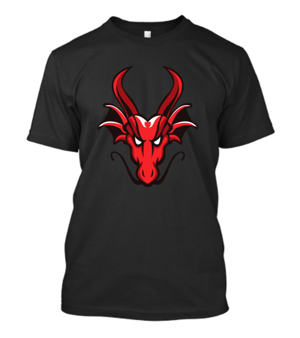 Legendary Red Dragon Face Mythical T-Shirt