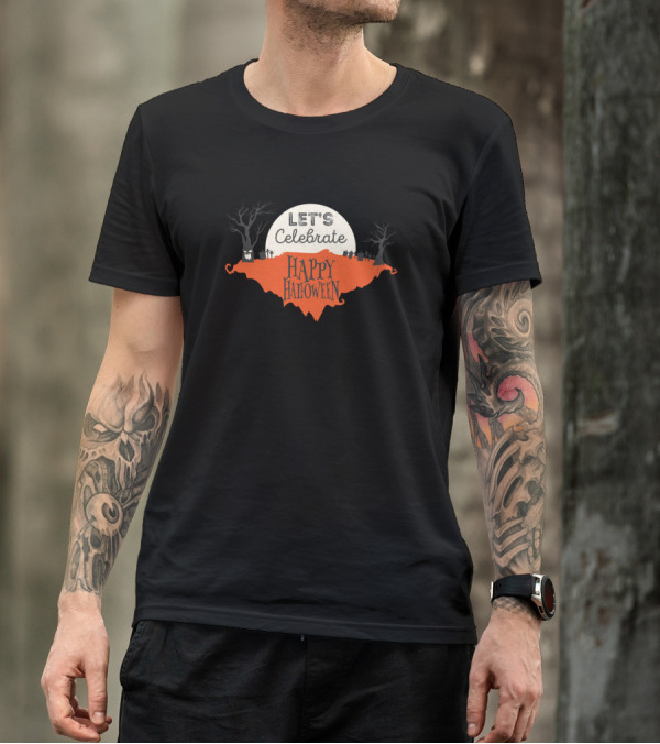 Let's Celebrate Happy Halloween Moonlit Trees T-Shirt