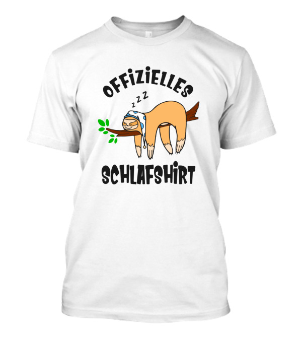 Offizielles Schlafshirt Lustiges Faultier Langschläfer Schlaf Zzz T-Shirt