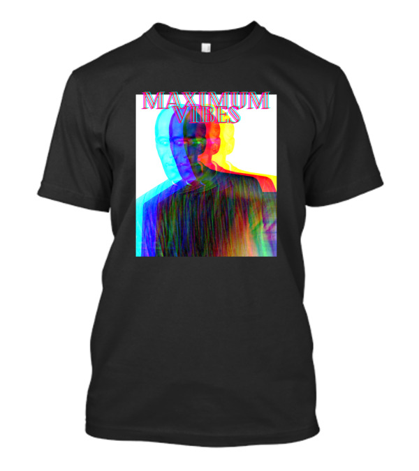 Maximum Vibes Trippy Multicolor Overlay T-Shirt