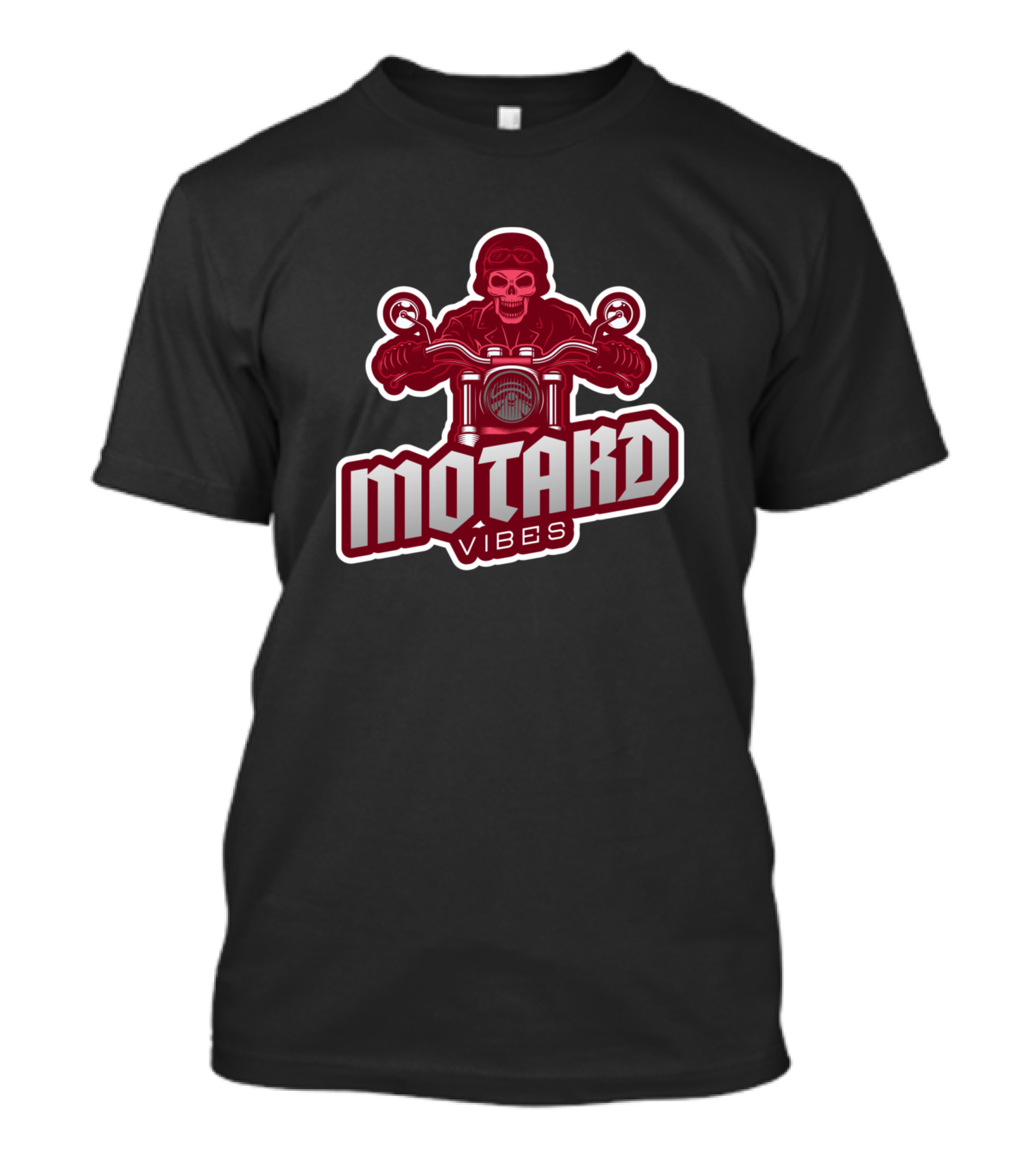 Motard Vibes Skull Rider Motorcycle T-Shirt