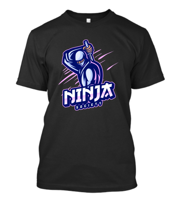 Ninja Society Warrior Illustration With Sword T-Shirt