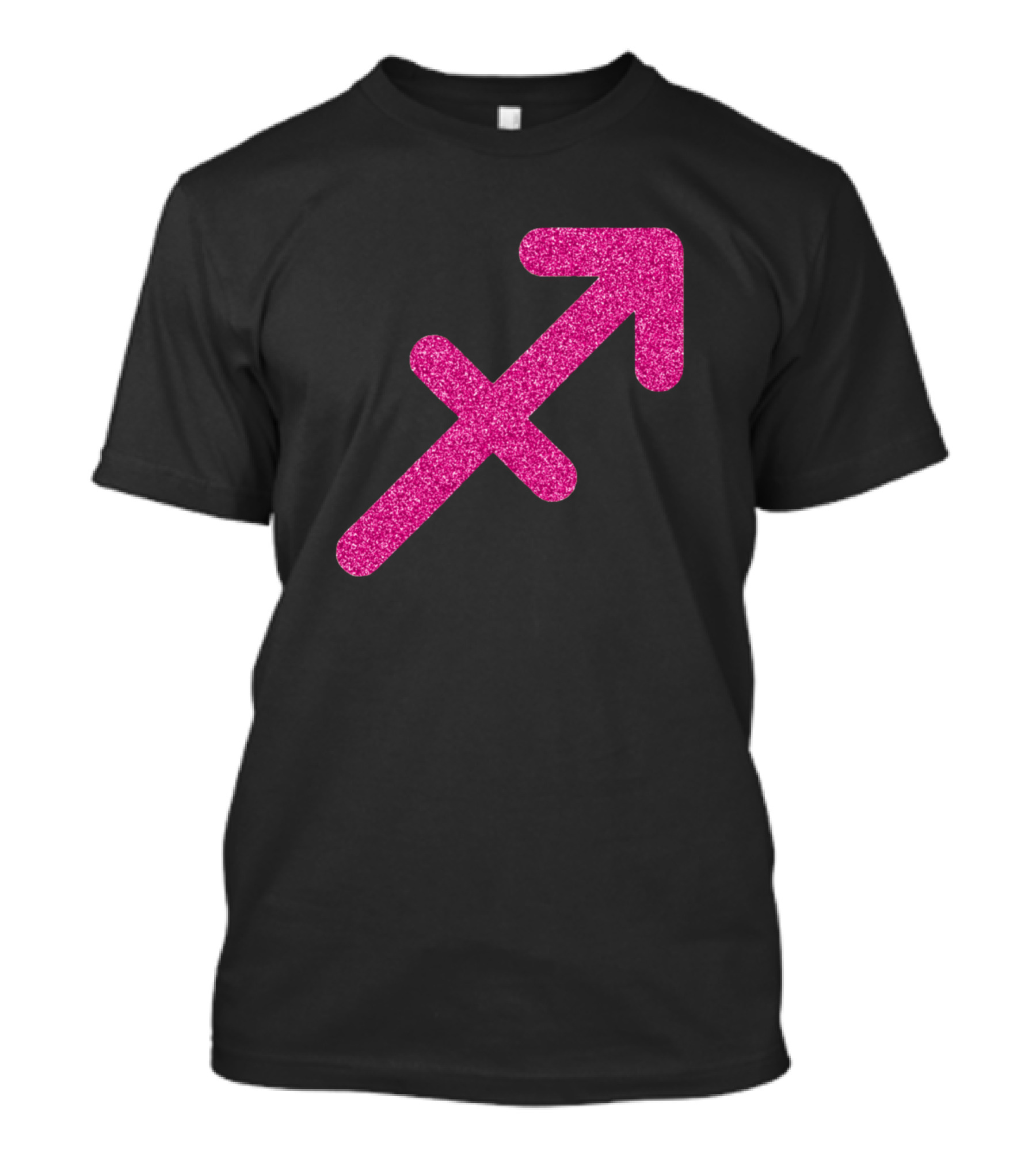 Pink Glitter Sagittarius Zodiac T-Shirt
