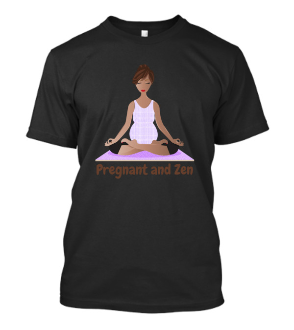 Pregnant And Zen Meditating Expectant Woman Tranquility T-Shirt