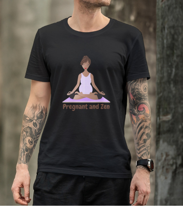 Pregnant And Zen Meditating Expectant Woman Tranquility T-Shirt