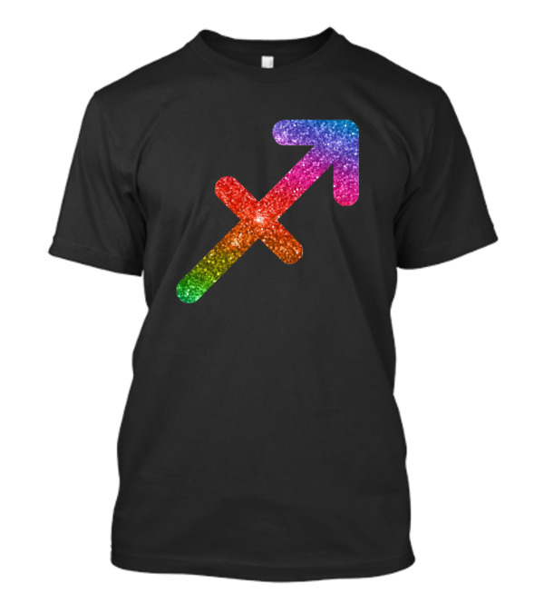 Rainbow Glitter Sagittarius T-Shirt