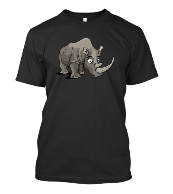 Rhino Body Standing Gray Rhino T-Shirt