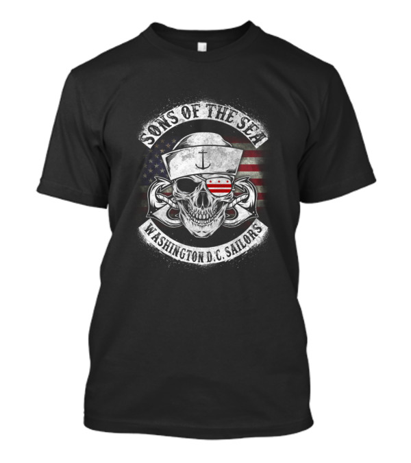 Sons Of The Sea Washington D.C. Sailors Skull Anchor Flag T-Shirt