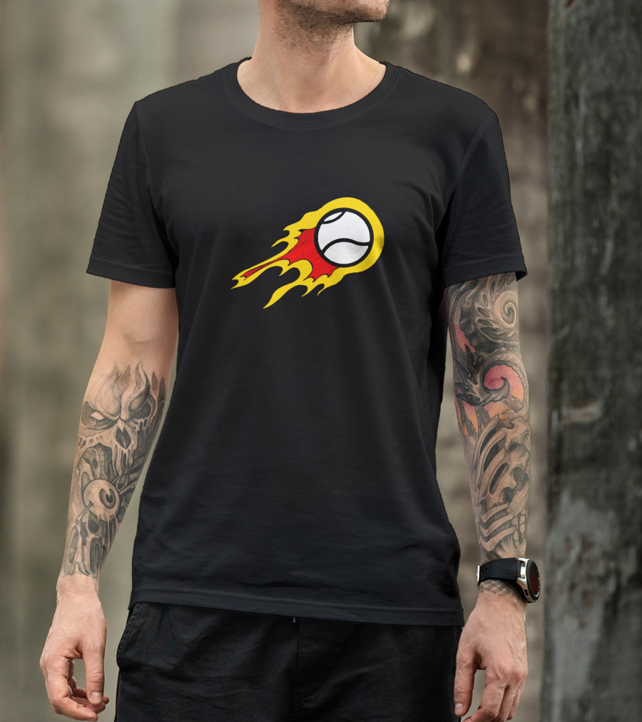 The Flaming Sliotar Fiery Hurling Ball T-Shirt