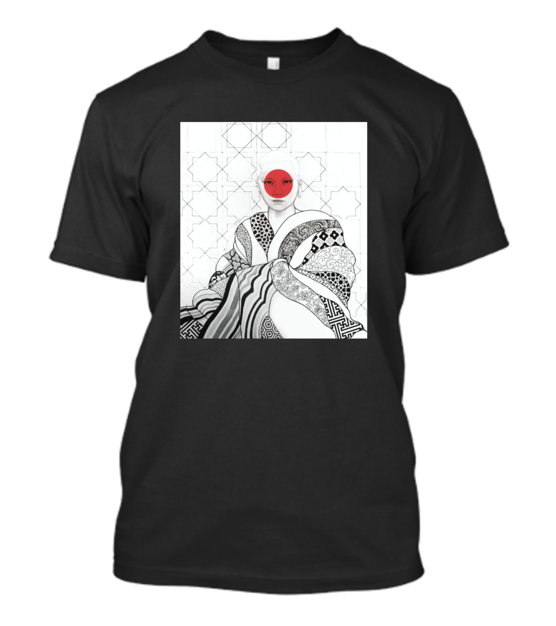 Visionary Abstract Reflection In Geometric T-Shirt
