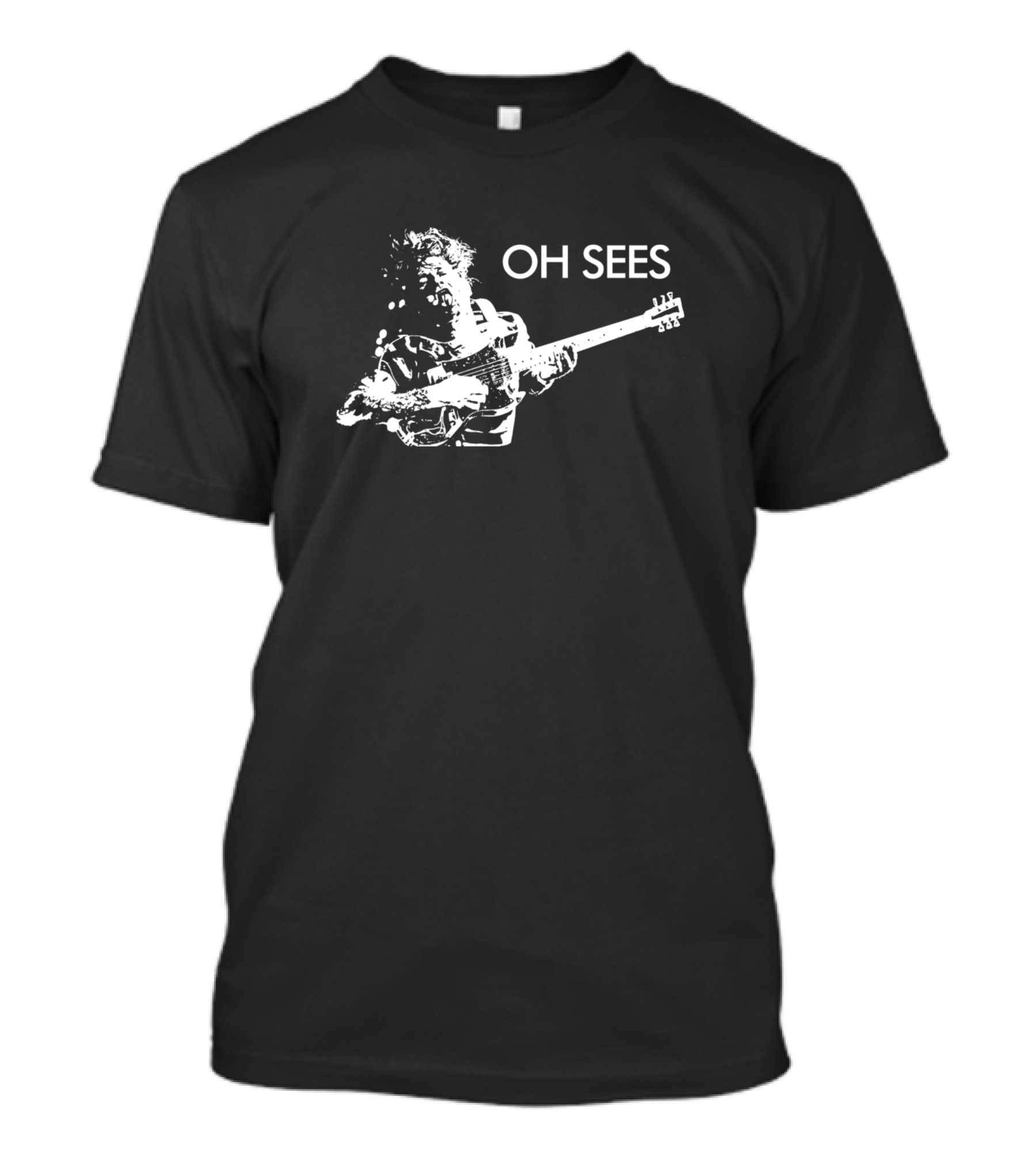 OH SEES Guitarist Black And White Image T-Shirt