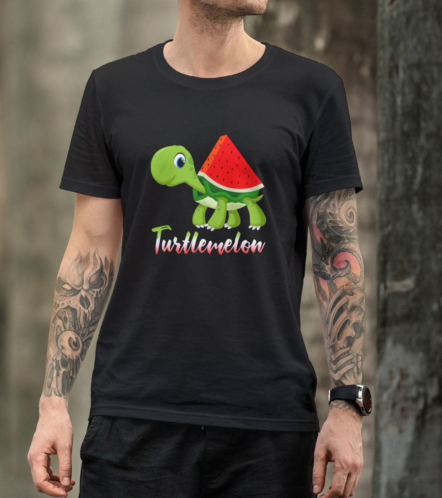 Turtlemelon Funny Watermelon Turtle Hybrid T-Shirt