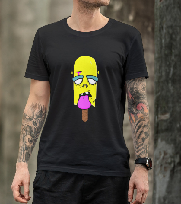 Yellow Ice Cream Zombie Monster T-Shirt