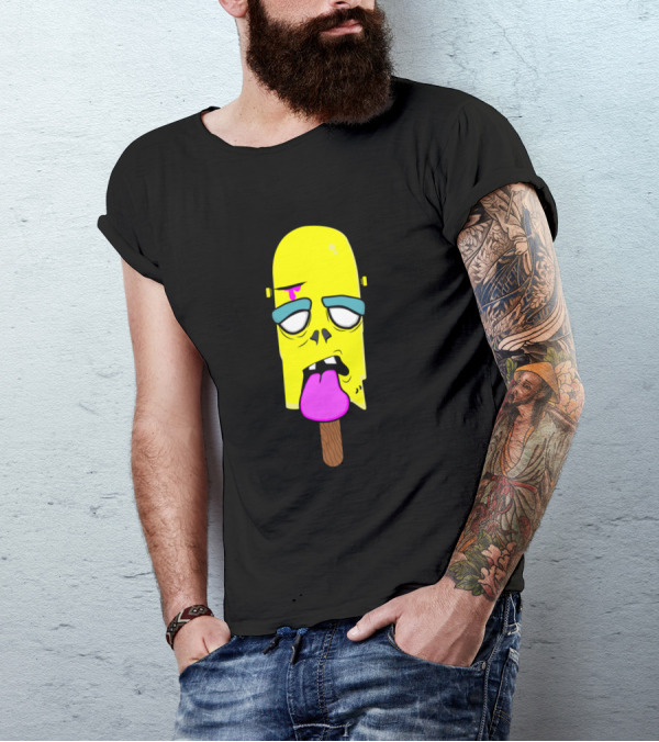Yellow Ice Cream Zombie Monster T-Shirt