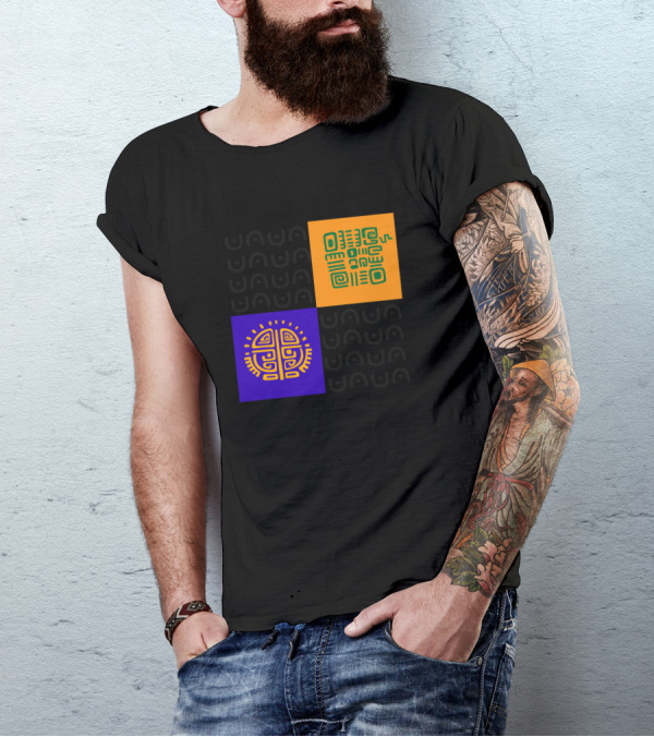Aztec Empire Geometric Symbols In Bold Colors T-Shirt