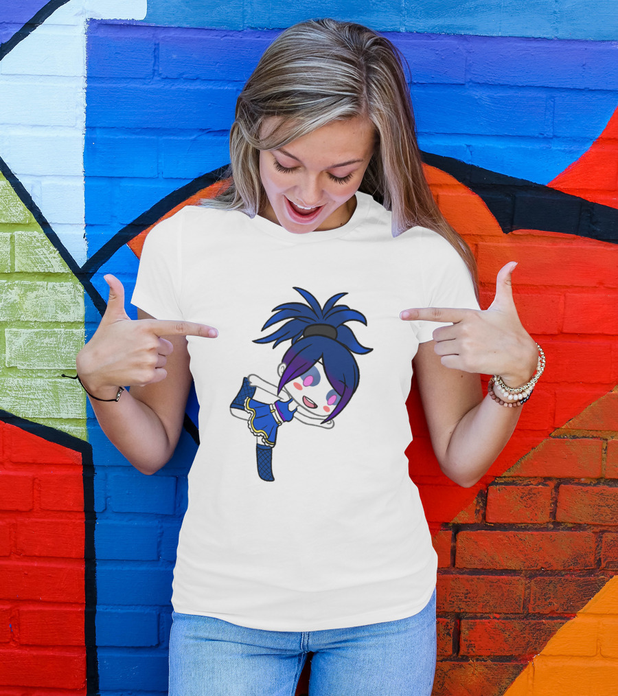 Ballora Gacha Character In Blue And Pink Ensemble T-Shirt