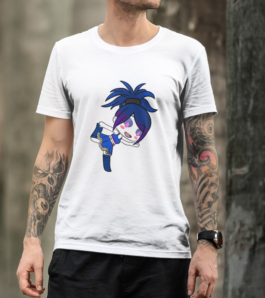 Ballora Gacha Character In Blue And Pink Ensemble T-Shirt