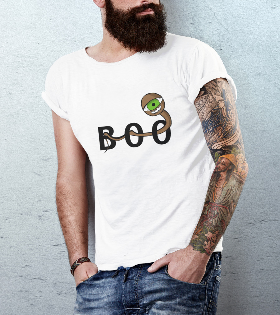 Boo Monster Eyeball Tentacle Halloween T-Shirt