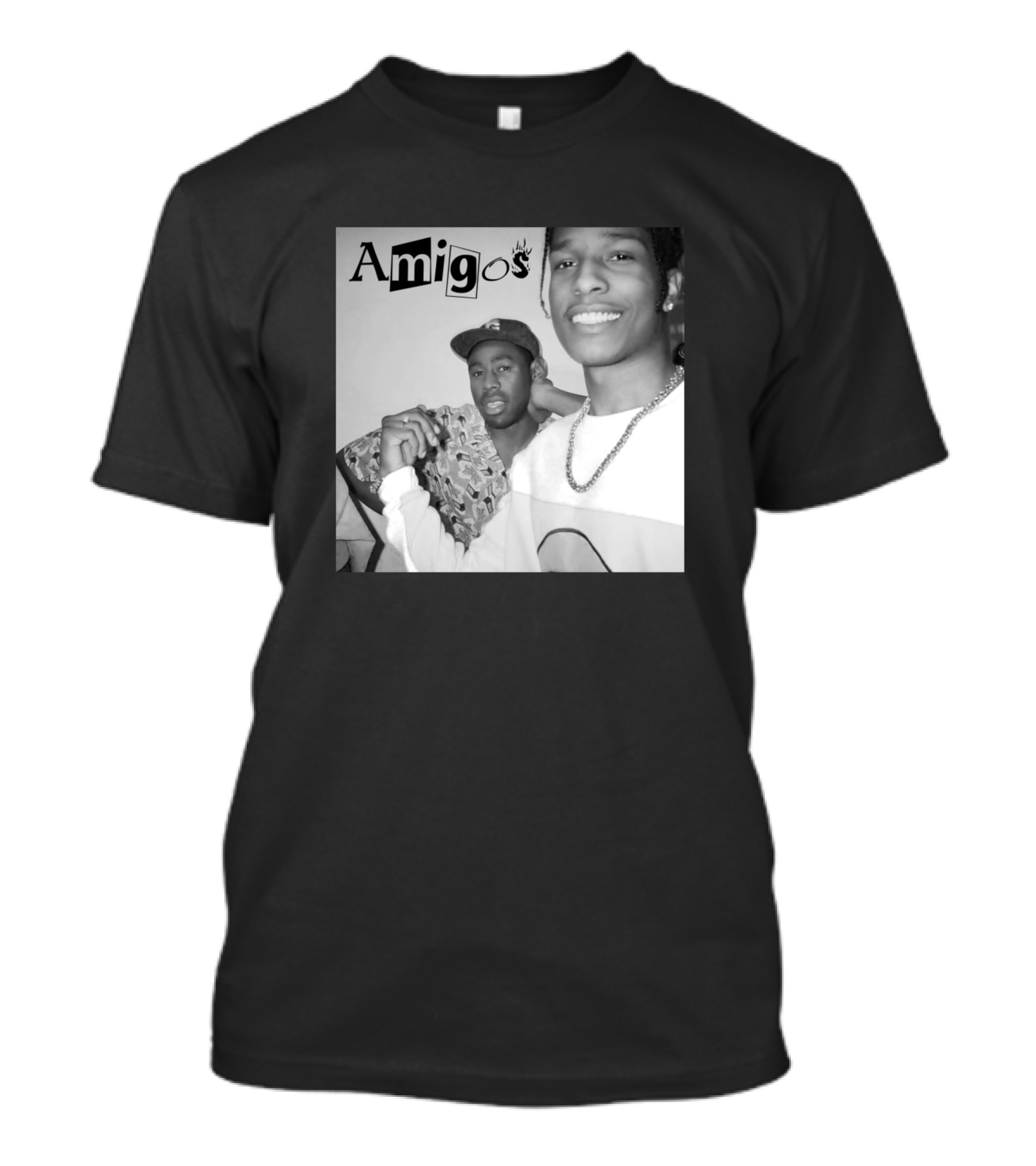 Amigos Tyler And Rocky Black And White Image Friends Series 002 T-Shirt