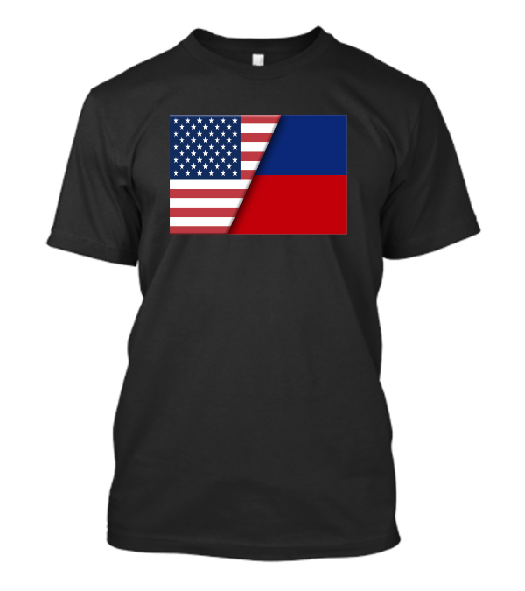 Usa Flag Haiti Haitian Flag Immigrant Ancestry Hom Unity Heritage T-Shirt