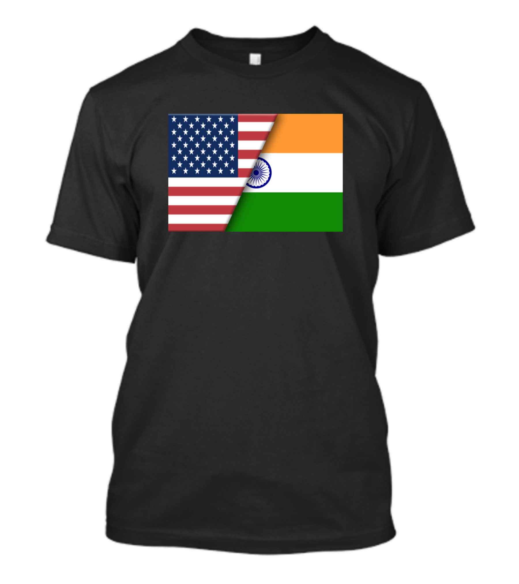 USA Flag India Indian Flag Immigrant Ancestry Home Connection T-Shirt