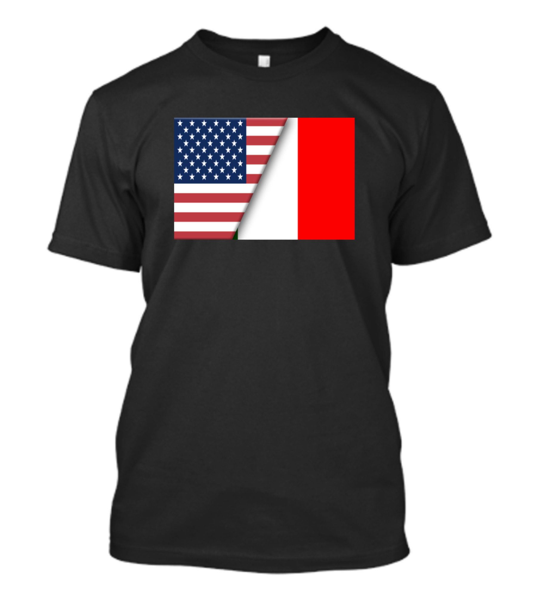 Usa Flag Italy Italian Flag Immigrant Ancestry Hom Heritage Fusion T-Shirt