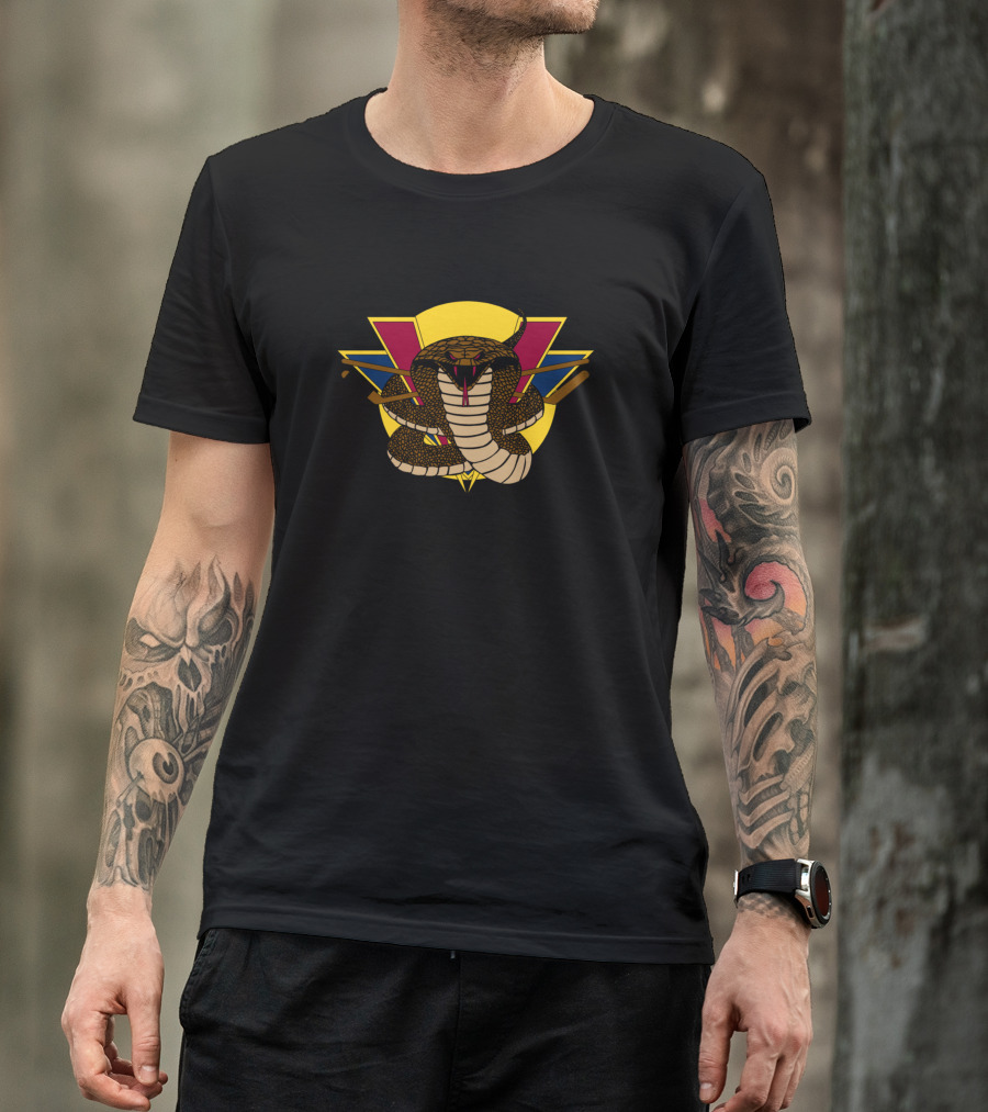 Vernon Vipers Ice Hockey Team Logo Snake Emblem T-Shirt