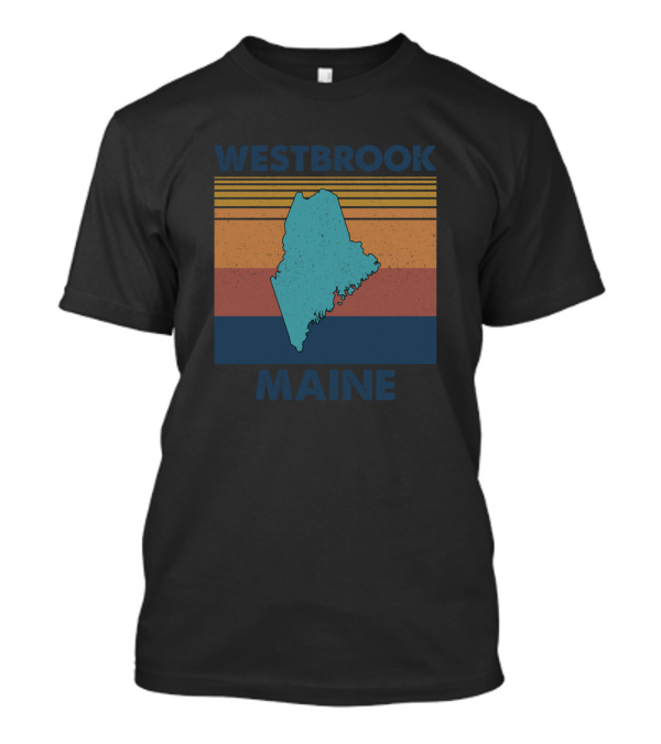 Westbrook Maine Vintage Retro Map T-Shirt