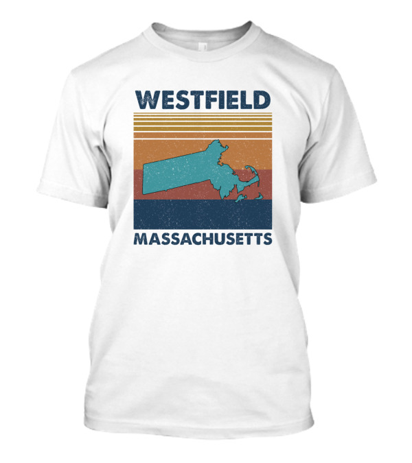Westfield Massachusetts Retro Vintage Map T-Shirt