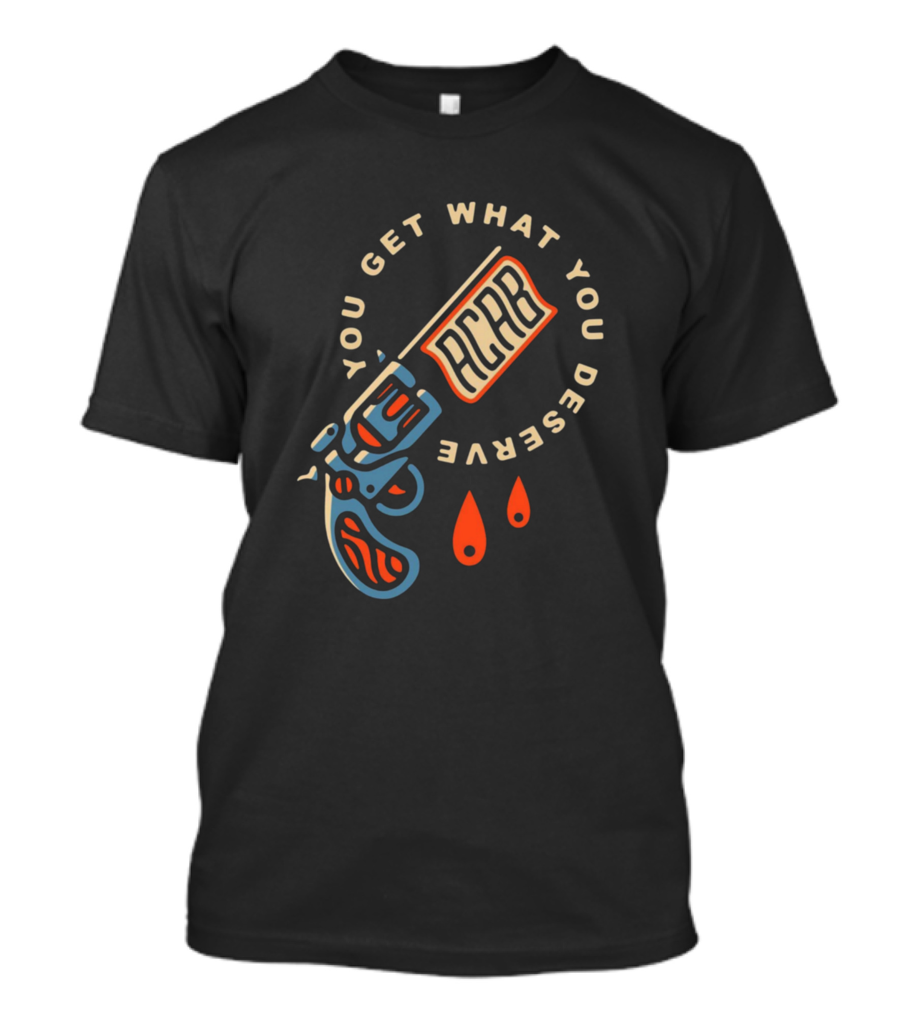 You Get What You Deserve ACAB Gun T-Shirt