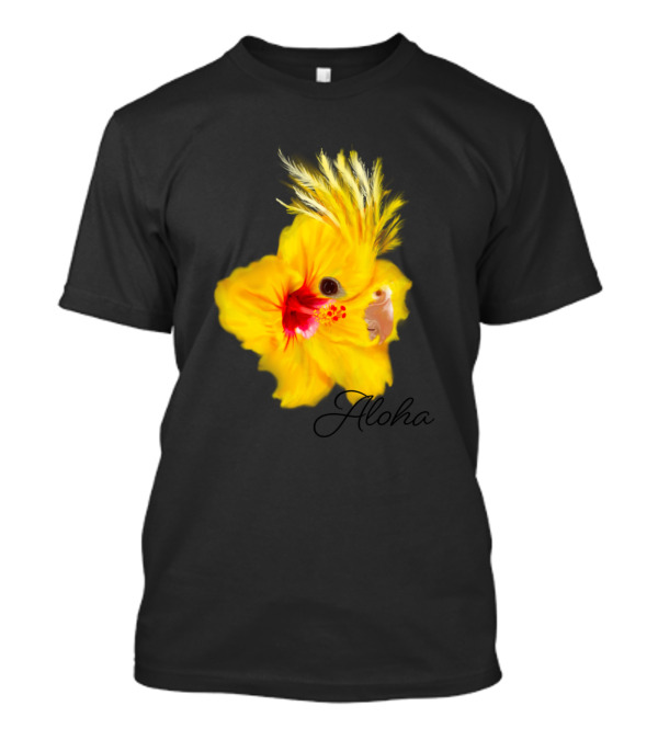 Aloha Cockatiel Yellow Hibiscus Fusion T-Shirt